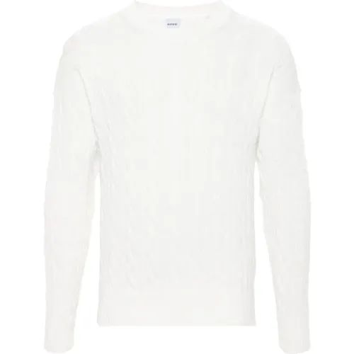 Weißes Sweatshirt 01072 Bianco , Herren, Größe: 2XL - Aspesi - Modalova