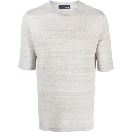 Linen/cotton knit t-shirt , male, Sizes: 2XL - Lardini - Modalova