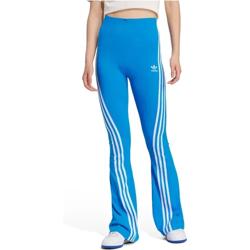 Flared Leggings für einen stylischen Look , Damen, Größe: L - Adidas - Modalova