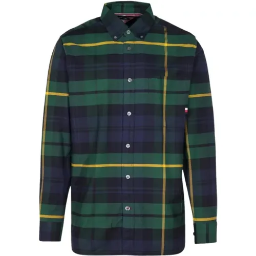 Regular Fit Plaid Shirt , male, Sizes: M, L, S - Tommy Hilfiger - Modalova