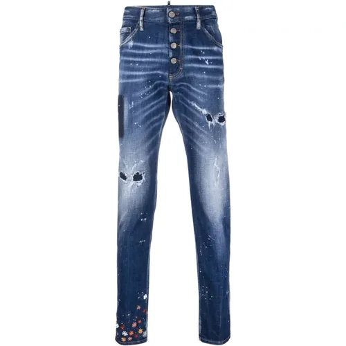 Straight Fit Denim Jeans , male, Sizes: M, L - Dsquared2 - Modalova