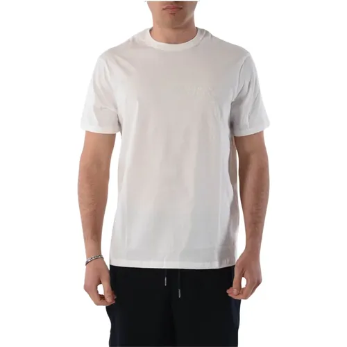 Baumwoll-T-Shirt mit Brustlogo - Armani Exchange - Modalova