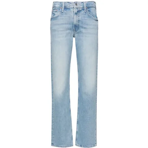 Klare Blaue Distressed Slim Fit Jeans - Mother - Modalova