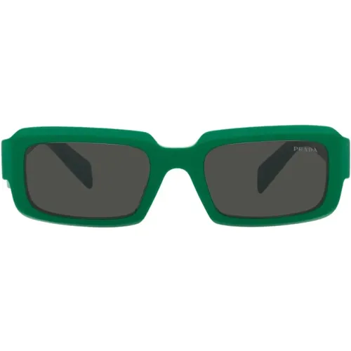 Grüne quadratische Acetat-Sonnenbrille - Prada - Modalova