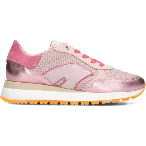 Rosa Sneakers mit Wildleder und Metallischen Einsätzen - DL Sport - Modalova