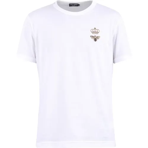 Marken Baumwoll T-Shirt , Herren, Größe: S - Dolce & Gabbana - Modalova