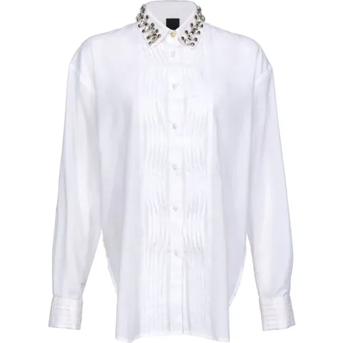 Weiße Shirts mit Niedrigem Absatz , Damen, Größe: 2XS - pinko - Modalova