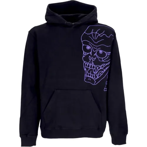 Skull Leichter Kapuzenpullover Schwarz/Lila - IUTER - Modalova