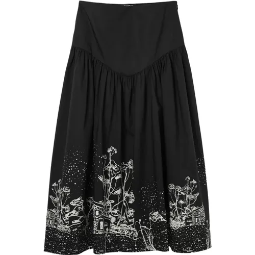 Long Cotton Midi Skirt , female, Sizes: M, L, XL, XS, S - Desigual - Modalova