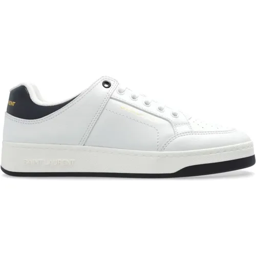 Sneakers with Gold-tone Signature , male, Sizes: 9 1/2 UK, 7 UK, 5 UK, 12 UK, 9 UK, 6 1/2 UK, 6 UK, 11 UK, 8 1/2 UK, 10 UK, 7 1/2 UK, 8 UK - Saint Laurent - Modalova