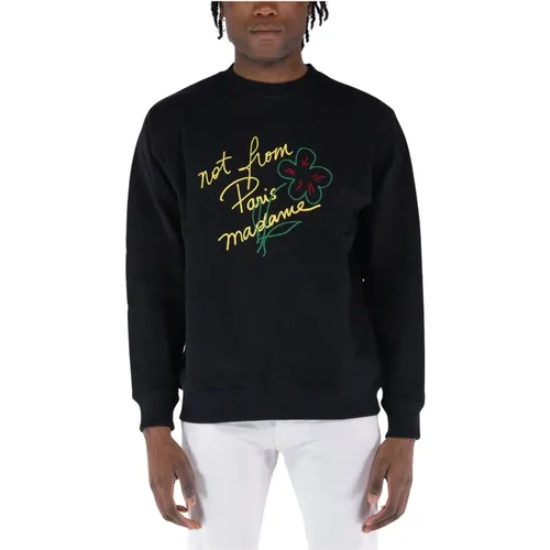High-Quality Cotton Sweatshirt with Slogan , male, Sizes: L, M, S, XL - Drole de Monsieur - Modalova