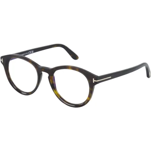 Round Optical Glasses Dark Havana , unisex, Sizes: M - Tom Ford - Modalova