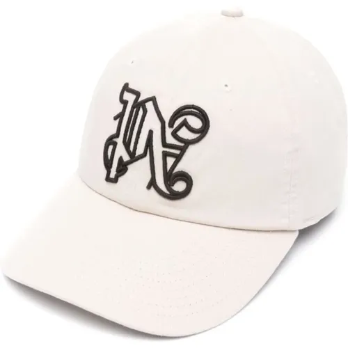 Monogram Logo Baseball Cap /Black , male, Sizes: ONE SIZE - Palm Angels - Modalova