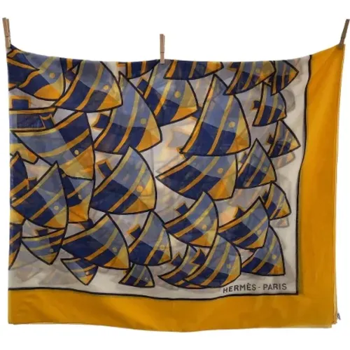 Pre-owned Cotton scarves , female, Sizes: ONE SIZE - Hermès Vintage - Modalova