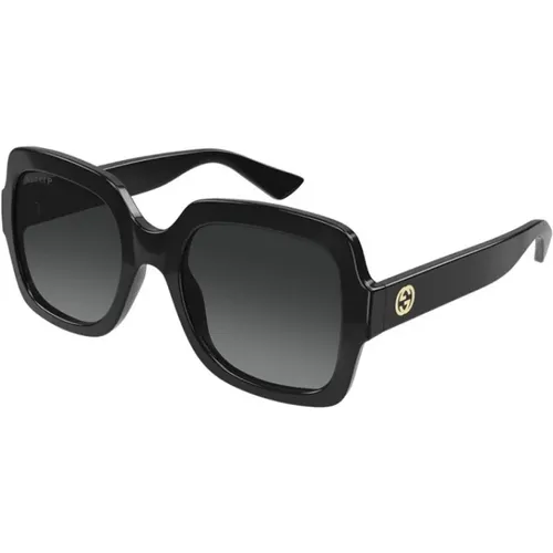 Square Oversized Sungles with Polarized Grey Lenses , female, Sizes: 54 MM - Gucci - Modalova