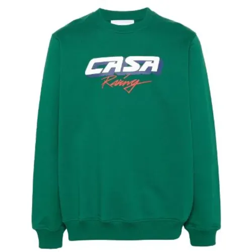 Dark 3D Racing Sweatshirt , male, Sizes: L, M, XL - Casablanca - Modalova