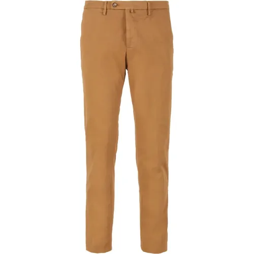 Herren lange einfache beige Baumwollhose , Herren, Größe: XL - Gallo - Modalova