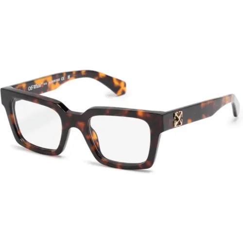 Braune Optische Brille Stilvolles Must-Have , unisex, Größe: 50 MM - Off White - Modalova