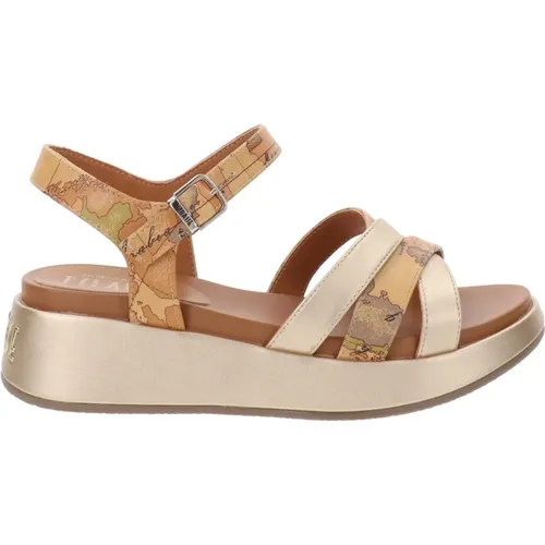 Damen Sandalen aus Kunstleder mit Schnalle , Damen, Größe: 35 EU - Alviero Martini 1a Classe - Modalova