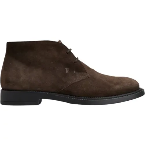 Embossed Suede Ankle Boots , male, Sizes: 7 1/2 UK, 8 UK, 9 UK, 6 UK, 7 UK, 8 1/2 UK - TOD'S - Modalova