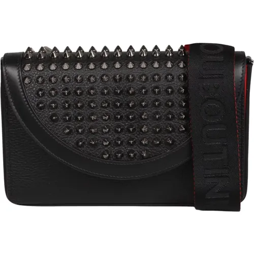 Spiked Leather Messenger Bag , male, Sizes: ONE SIZE - Christian Louboutin - Modalova