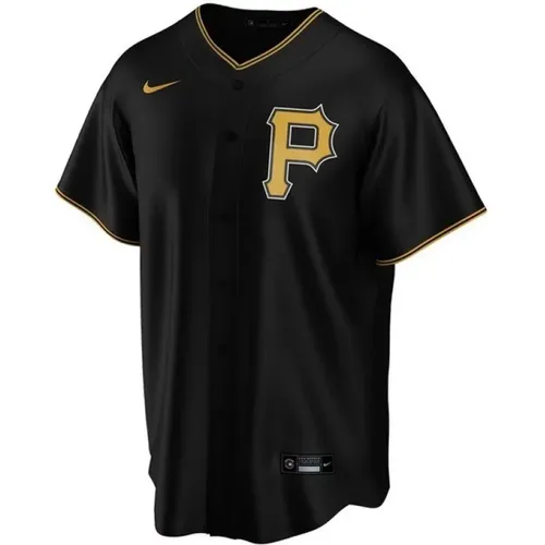 Schwarzes Pirates MLB Trikot , Herren, Größe: S - Nike - Modalova