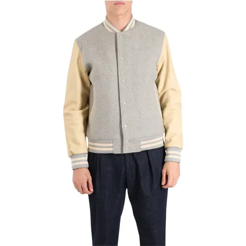 Slim Fit Wool Varsity Jacket , male, Sizes: L, XL, 2XL, M - Schott NYC - Modalova