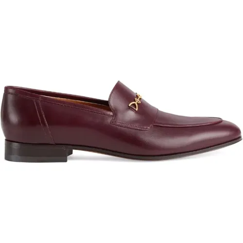 Burgundy Horsebit Loafers , male, Sizes: 7 1/2 UK - Gucci - Modalova