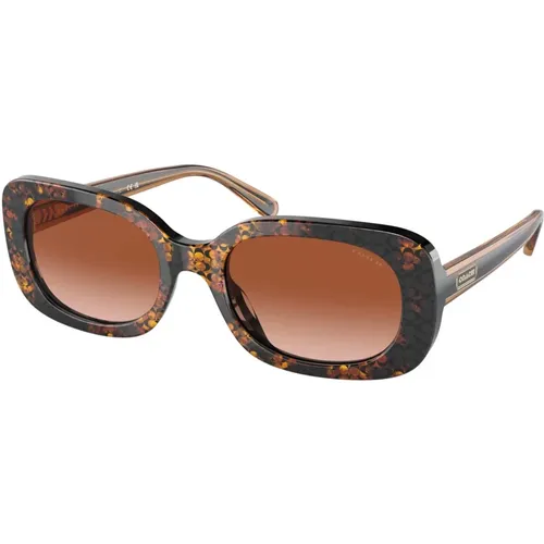 Amber Tortoise Sunglasses Brown Shaded,Sunglasses HC 8358U - Coach - Modalova