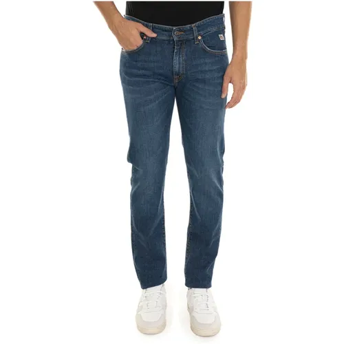 Pocket Denim Jeans mit Kontrastnähten , Herren, Größe: W40 - Roy Roger's - Modalova