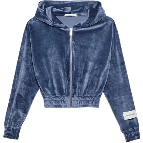 Samt Reißverschluss Hoodie , Damen, Größe: M - HINNOMINATE - Modalova