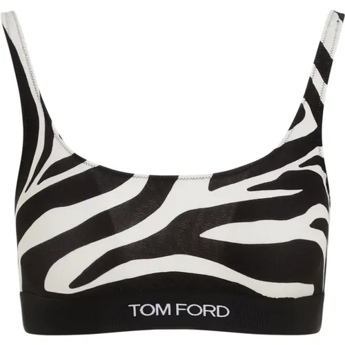 Zebra Print Bra Nude Neutrals , female, Sizes: XS - Tom Ford - Modalova