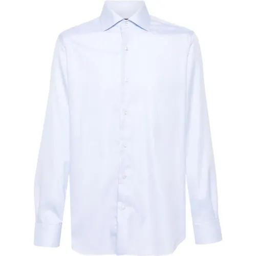 Weiße Baumwolle Französischer Kragen Hemd - Barba - Modalova