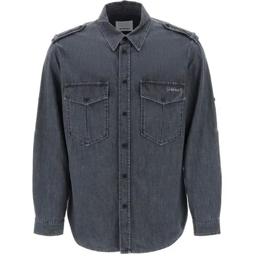 Cesar chambray shirt , male, Sizes: M, L, S - Isabel marant - Modalova