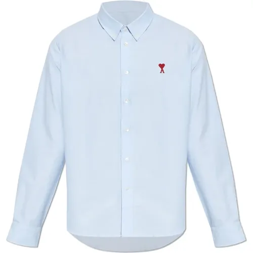 Shirt with logo , male, Sizes: L - Ami Paris - Modalova