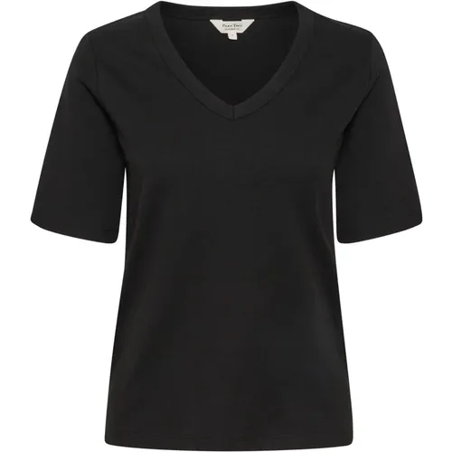 Cotton V-Neck T-Shirt , female, Sizes: 2XL, XS, L, S, XL, M - Part Two - Modalova