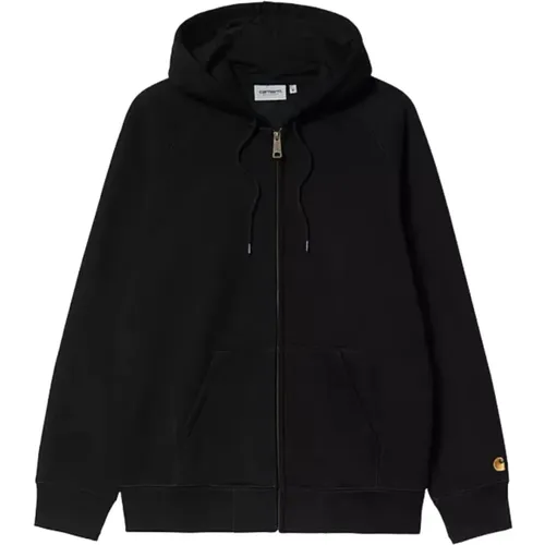 Hooded Chase Jacke in Schwarz Gold - Carhartt WIP - Modalova