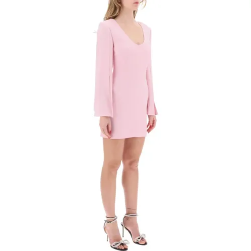 Deep V-Neck Mini Dress with Cape Sleeves , female, Sizes: XS - Roland Mouret - Modalova