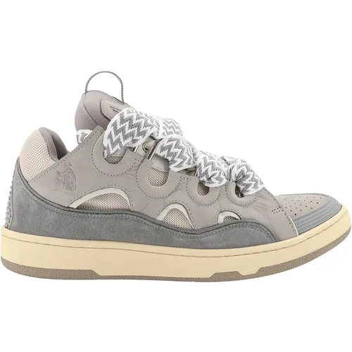 Grey Sneakers with Logo Tongue , male, Sizes: 7 UK, 8 UK, 9 UK - Lanvin - Modalova