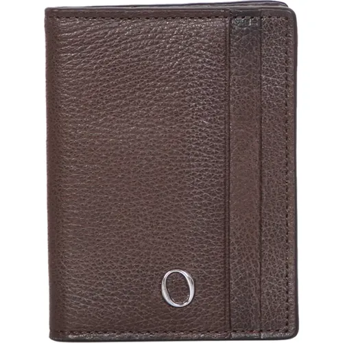 Cherette card holder in leather with bi-fold design by , male, Sizes: ONE SIZE - Orciani - Modalova