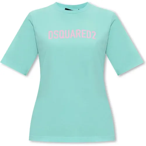 T-Shirt mit Logo , Damen, Größe: L - Dsquared2 - Modalova
