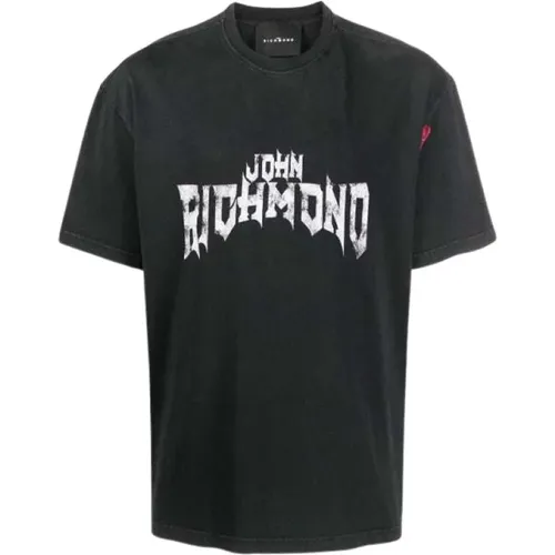 Kurzarm T-Shirt mit Logo , Herren, Größe: S - John Richmond - Modalova