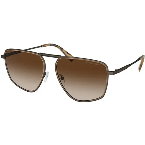 Stylish Silver Sunglasses with Brown Gradient , unisex, Sizes: 58 MM - Michael Kors - Modalova