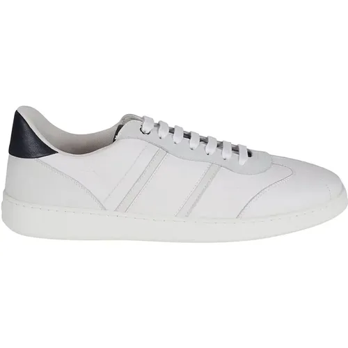 Low-cut Leather Sneaker with Colored Tabs , male, Sizes: 10 UK, 5 UK, 7 UK, 8 UK, 7 1/2 UK, 8 1/2 UK, 6 UK, 9 UK - Salvatore Ferragamo - Modalova