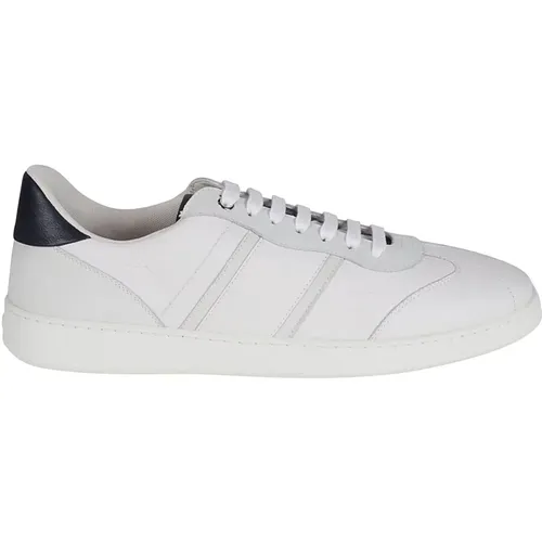 Low-cut Leather Sneaker with Colored Tabs , male, Sizes: 10 UK, 7 UK, 8 UK, 8 1/2 UK - Salvatore Ferragamo - Modalova