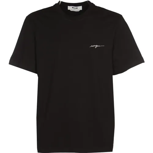Schwarze T-Shirt und Polo Kollektion - Msgm - Modalova