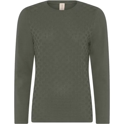 Gepunktete Struktur Pullover Bluse Myrtle , Damen, Größe: 2XL - Skovhuus - Modalova