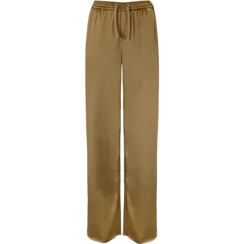 Straight Cut Sand Trousers , female, Sizes: L, S, XS, M - Herno - Modalova