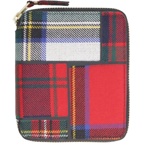 Tartan Zip Around Wallet , male, Sizes: ONE SIZE - Comme des Garçons - Modalova