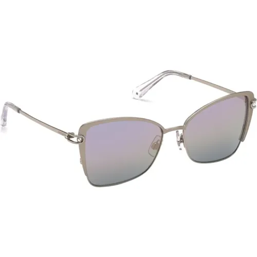 Rectangular Metal Frame Sunglasses , female, Sizes: ONE SIZE - Swarovski - Modalova